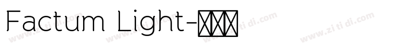 Factum Light字体转换